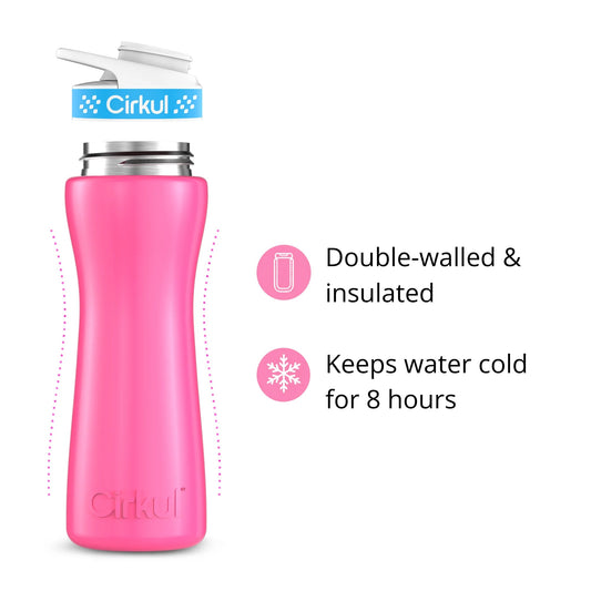 22oz. Stainless Steel Bottle & Comfort Grip Lid - US 1460