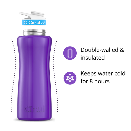 32oz. Stainless Steel Bottle & Comfort Grip Lid - US 9124