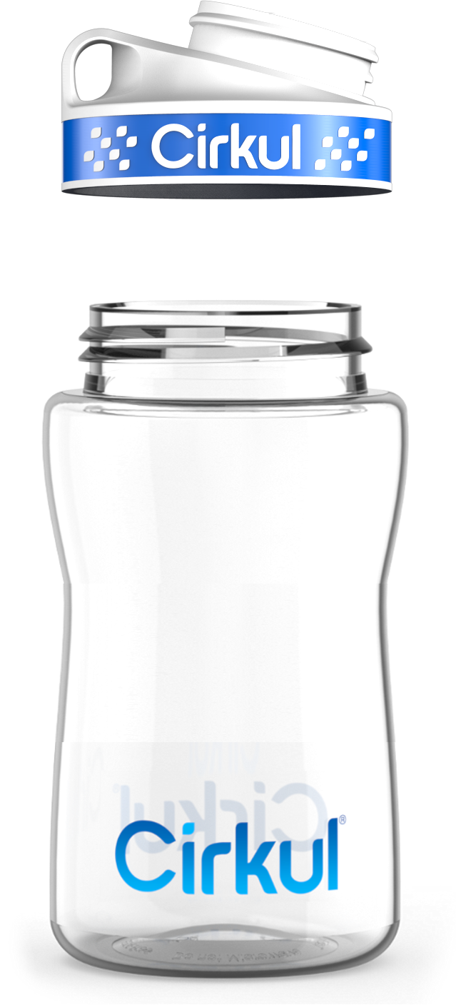 Custom 12oz. Plastic Bottle & Comfort Grip Lid - US 0446