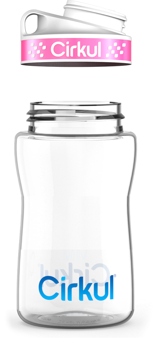 Custom 12oz. Plastic Bottle & Comfort Grip Lid - US 8070