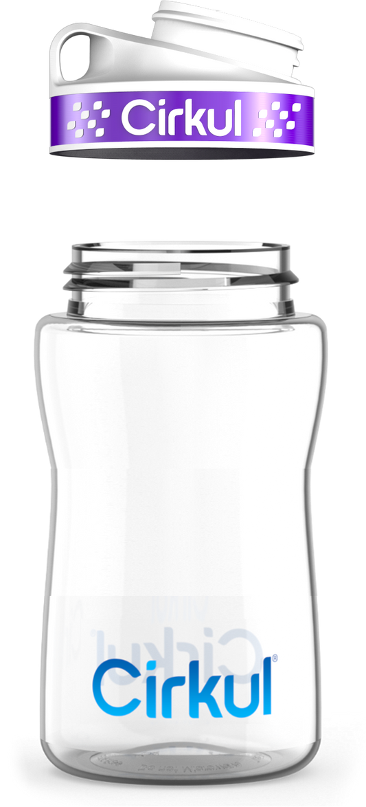 Custom 12oz. Plastic Bottle & Comfort Grip Lid - US 8669